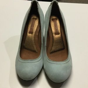 Calvin Klein Mint Green Suede Heels